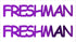 Custom-Buzz Word - FRESHMAN Purple