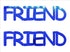 Custom-Buzz Word - FRIEND Blue Royal