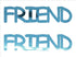 Custom-Buzz Word - FRIEND Blue Sky