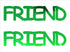 Custom-Buzz Word - FRIEND Green