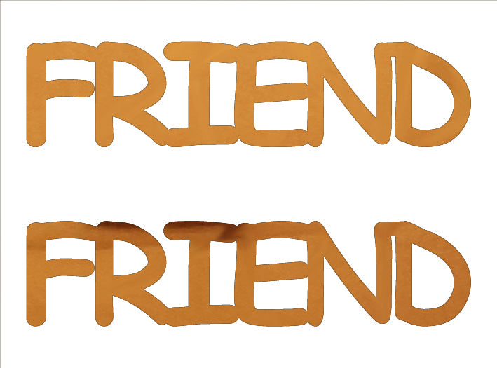 Custom-Buzz Word - FRIEND Orange