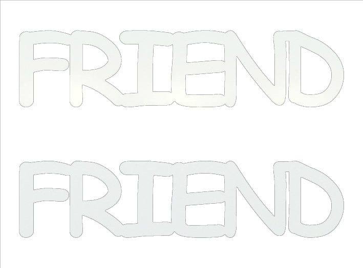 Custom-Buzz Word - FRIEND White