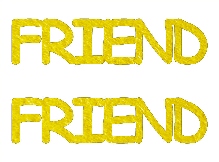 Custom-Buzz Word - FRIEND Yellow Paper