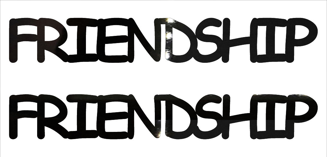 Custom-Buzz Word - FRIENDSHIP Black