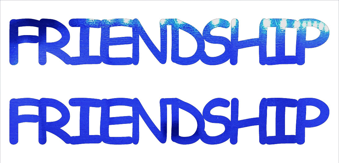 Custom-Buzz Word - FRIENDSHIP Blue Royal