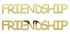 Custom-Buzz Word - FRIENDSHIP Gold