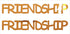 Custom-Buzz Word - FRIENDSHIP Orange