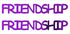 Custom-Buzz Word - FRIENDSHIP Purple