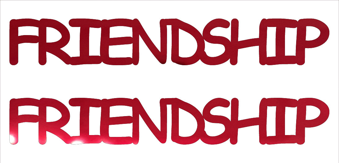 Custom-Buzz Word - FRIENDSHIP Red