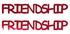 Custom-Buzz Word - FRIENDSHIP Red