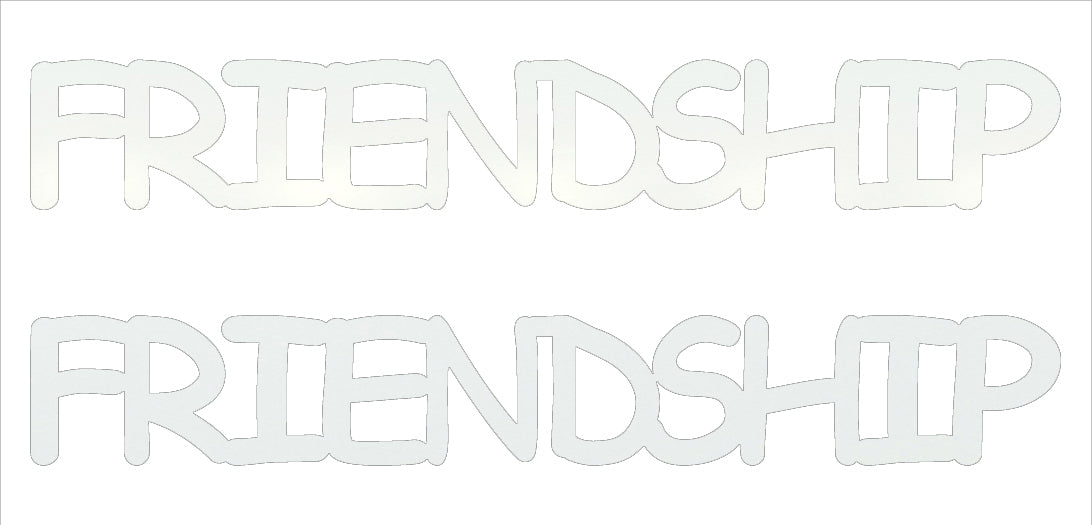 Custom-Buzz Word - FRIENDSHIP White