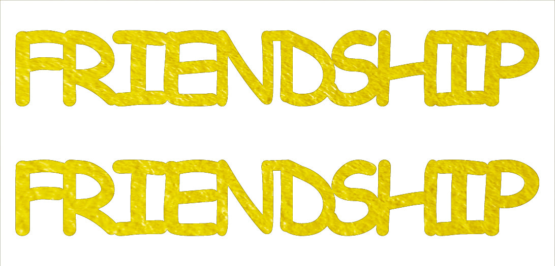 Custom-Buzz Word - FRIENDSHIP Yellow Paper