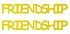 Custom-Buzz Word - FRIENDSHIP Yellow Paper