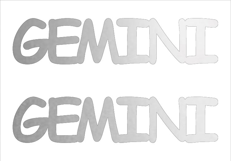 Custom-Buzz Word - GEMINI Silver