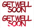 Custom-Buzz Word - GET WELL SOON Red