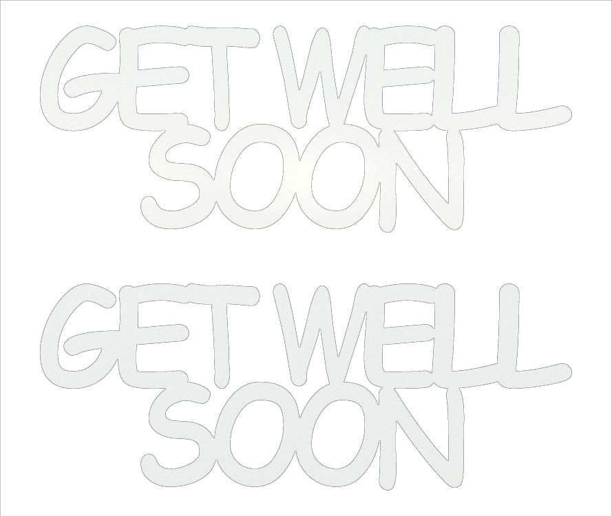 Custom-Buzz Word - GET WELL SOON White