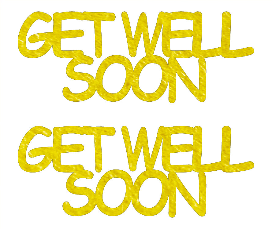 Custom-Buzz Word - GET WELL SOON Yellow Paper