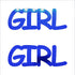 Custom-Buzz Word - GIRL Blue Royal