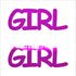 Custom-Buzz Word - GIRL Fuchsia