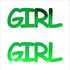 Custom-Buzz Word - GIRL Green