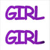 Custom-Buzz Word - GIRL Purple