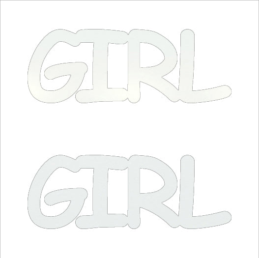 Custom-Buzz Word - GIRL White