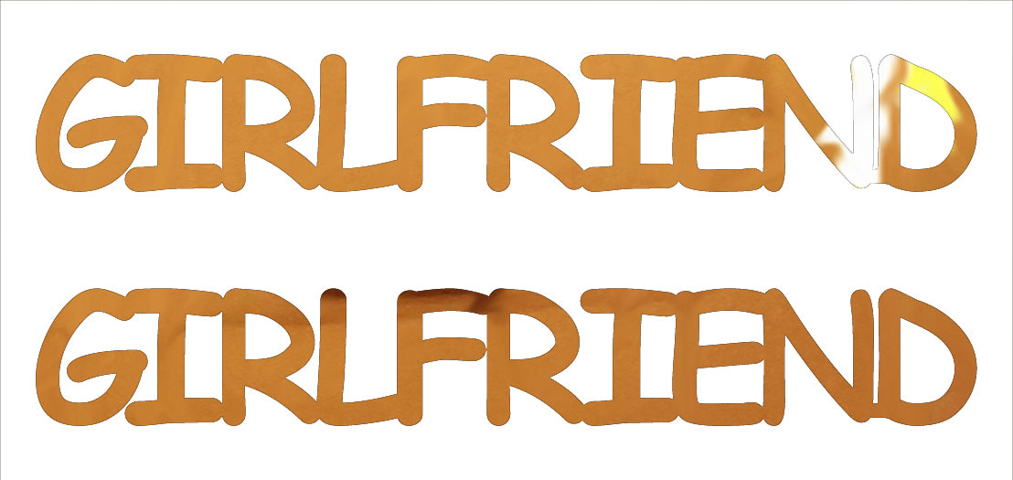 Custom-Buzz Word - GIRLFRIEND Orange