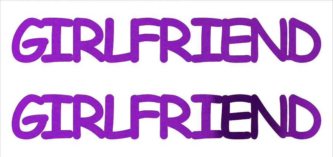 Custom-Buzz Word - GIRLFRIEND Purple