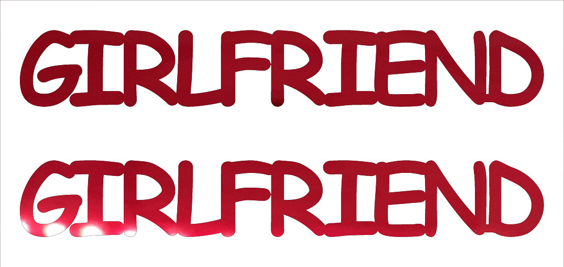 Custom-Buzz Word - GIRLFRIEND Red