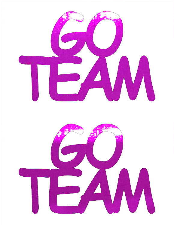 Custom-Buzz Word - GO TEAM Fuchsia