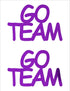 Custom-Buzz Word - GO TEAM Purple