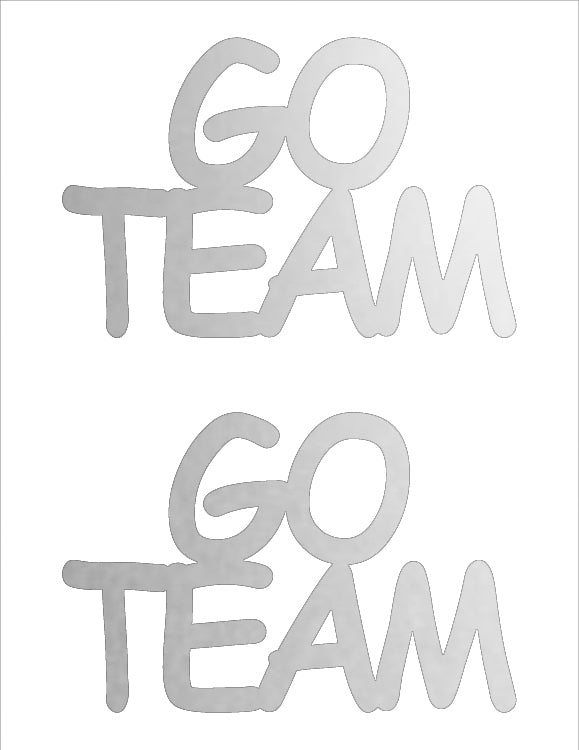 Custom-Buzz Word - GO TEAM Silver