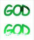 Custom-Buzz Word - GOD Green