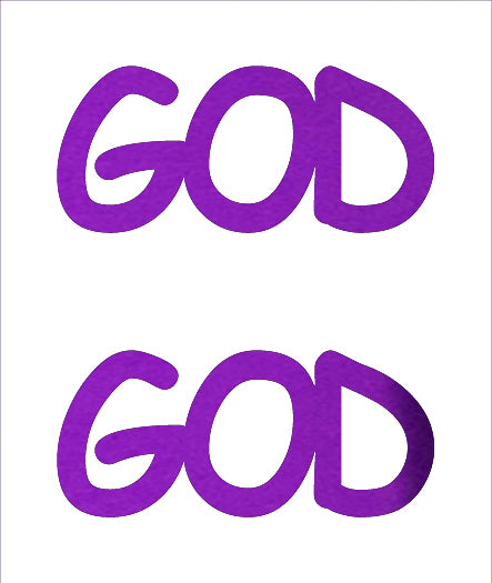 Custom-Buzz Word - GOD Purple