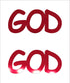 Custom-Buzz Word - GOD Red