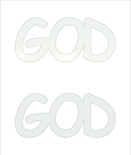 Custom-Buzz Word - GOD White