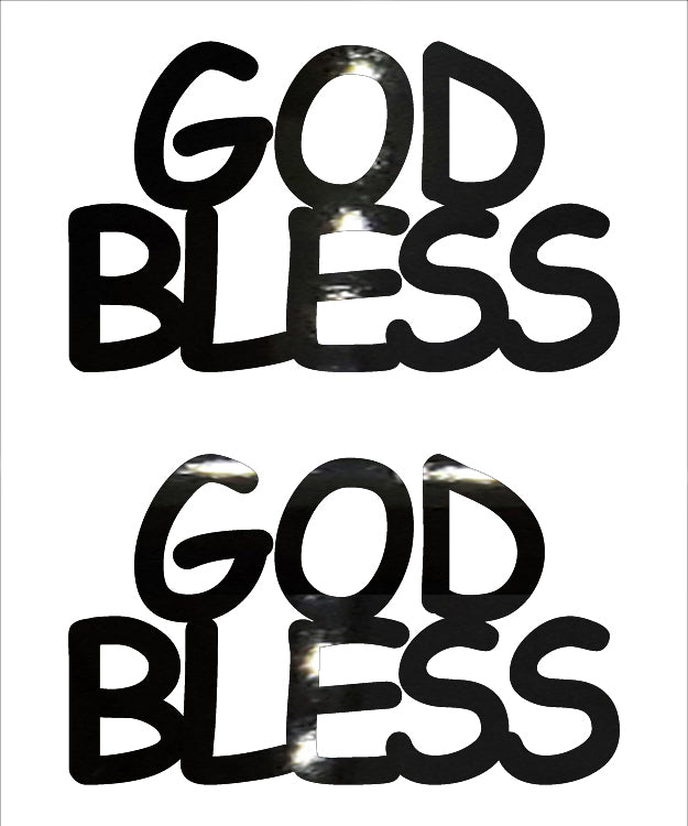 Custom-Buzz Word - GOD BLESS Black