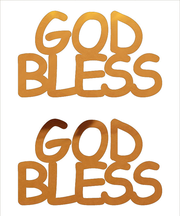 Custom-Buzz Word - GOD BLESS Orange