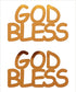 Custom-Buzz Word - GOD BLESS Orange