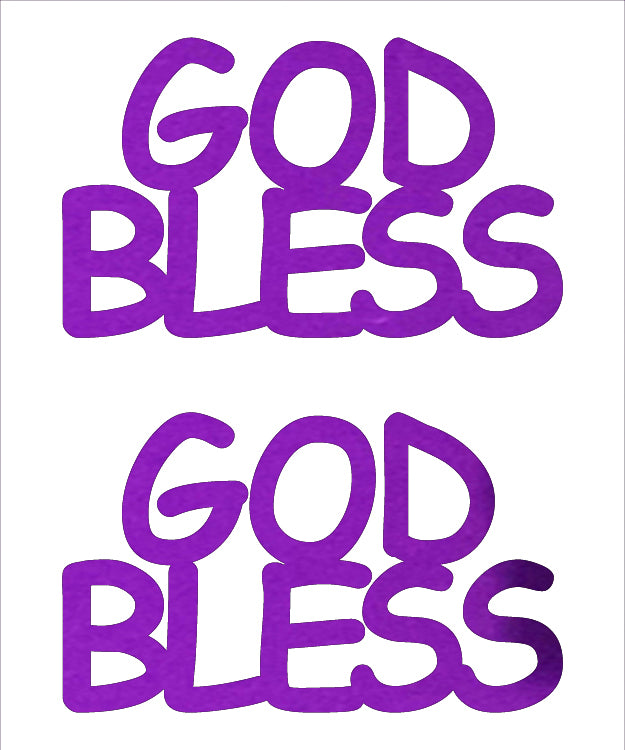 Custom-Buzz Word - GOD BLESS Purple