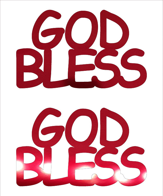 Custom-Buzz Word - GOD BLESS Red