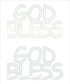 Custom-Buzz Word - GOD BLESS White