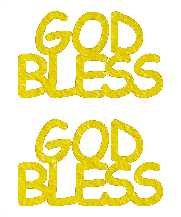 Custom-Buzz Word - GOD BLESS Yellow Paper