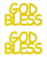 Custom-Buzz Word - GOD BLESS Yellow Paper