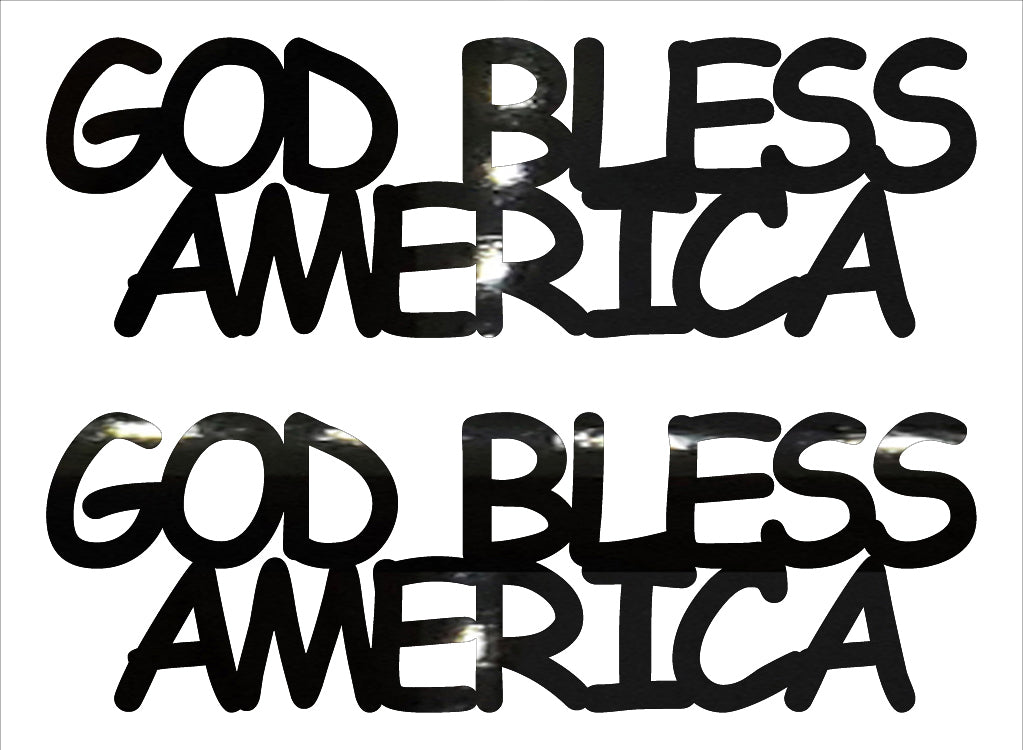 Custom-Buzz Word - GOD BLESS AMERICA Black