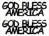 Custom-Buzz Word - GOD BLESS AMERICA Black