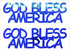 Custom-Buzz Word - GOD BLESS AMERICA Blue Royal