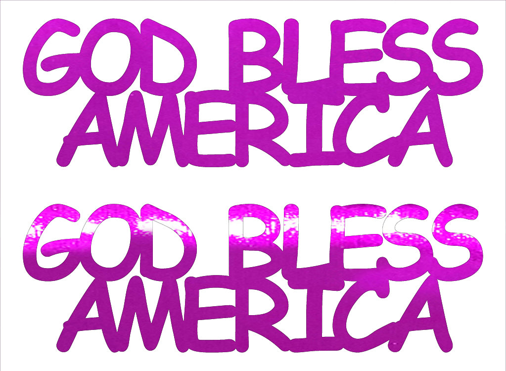 Custom-Buzz Word - GOD BLESS AMERICA Fuchsia