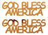 Custom-Buzz Word - GOD BLESS AMERICA Orange