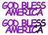 Custom-Buzz Word - GOD BLESS AMERICA Purple